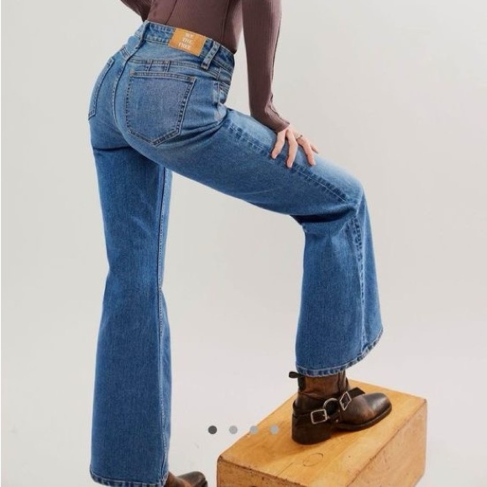 Free People CRVY Vintage High-Rise Flare Jeans